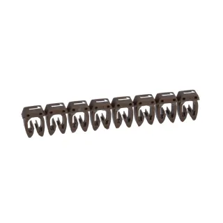 Repère Cab 3 Pour Filerie 0,5Mm² À 1,5Mm² Et Blocs De Jonction Chiffre 1 Brun