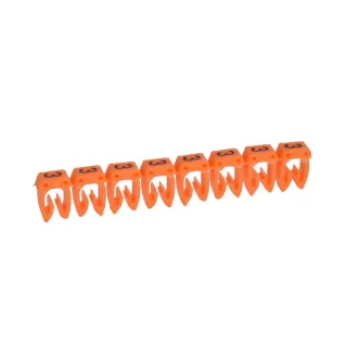 Repère Cab 3 Pour Filerie 0,5Mm² À 1,5Mm² Et Blocs De Jonction Chiffre 3 Orange