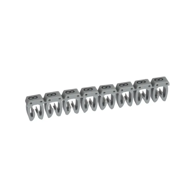 Repère Cab 3 Pour Filerie 0,5Mm² À 1,5Mm² Et Blocs De Jonction Chiffre 8 Gris