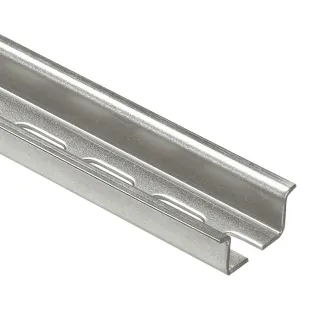 Rail Din Symétrique Avec Oblongs À Couper Profondeur 15Mm - Longueur 2M