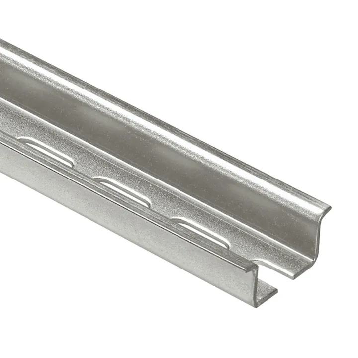 Rail Din Symétrique Avec Oblongs À Couper Profondeur 15Mm - Longueur 2M