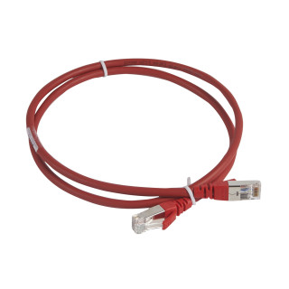 Cordon de brassage RJ45 - LSOH- cat.6A - 100 ohms - S/FTP blindé- L. 1 m -rouge
