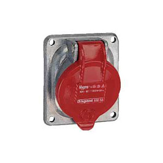 Prise Fixe Hypra Ip44 63A - 380V~ À 415V~ - 3P+T - Métal