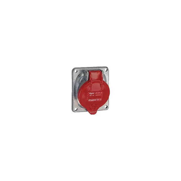 Prise Fixe Hypra Ip44 63A - 380V~ À 415V~ - 3P+T - Métal