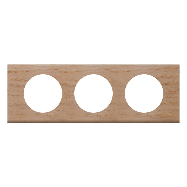 Plaque Céliane Matières 3 Postes - Finition Chêne Blanchi