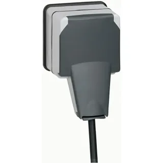 Prise De Courant 2P+T Volet Ip66 Fiche Engagée Plexo Complet 16A 250V~ - Gris