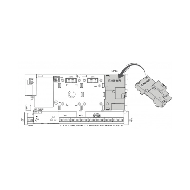 Ce produit est Interface Wifi Pour Centrale Mp3000 pour les systèmes intrusions Ce produit est Interface Wifi Pour Centrale Mp3000 pour les systèmes intrusions
