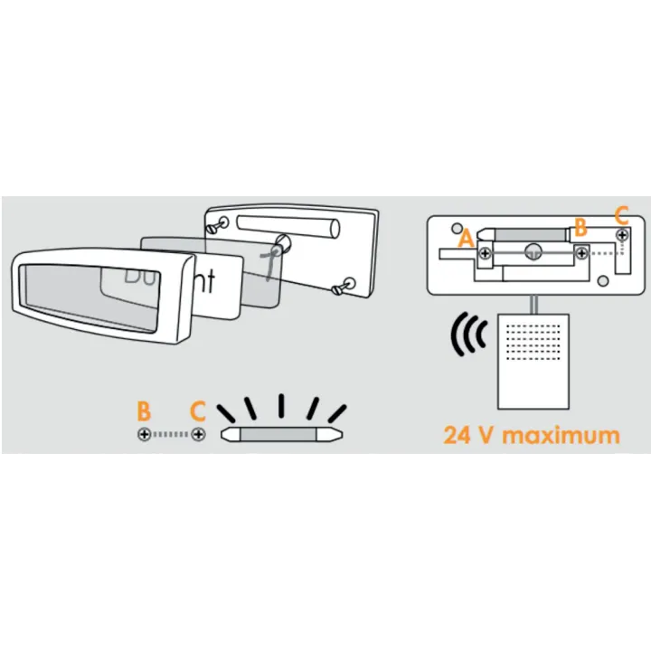 Bouton Poussoir Filaire Lumineux 12-24V pour systèmes URMET
