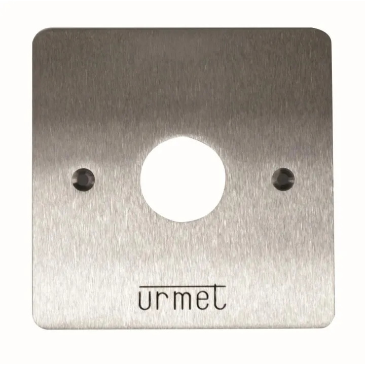 Façade Inox 90X90 Mm Pour T25, Gravée Urmet, Vis Incluses.