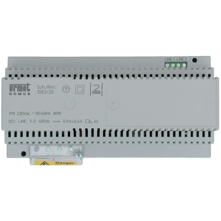 Alimentation 2Voice Pour Platine Et Colonne De Moniteurs, Fixation Rail Din 10M