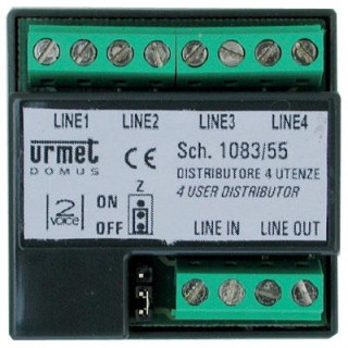 Ce produit est Dérivateur Vidéo 4 Sorties 2Voice pour systèmes URMET
