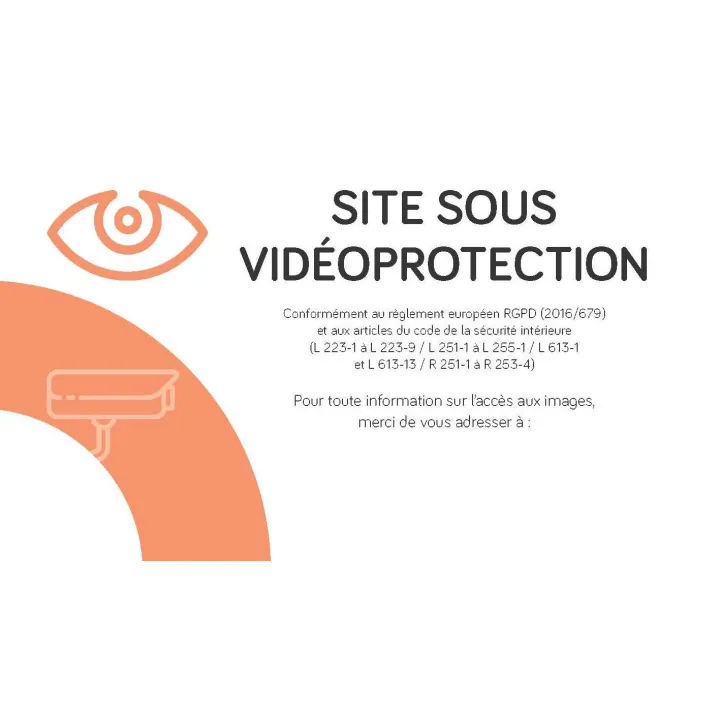 Etiquette Videoprotection pour systèmes URMET