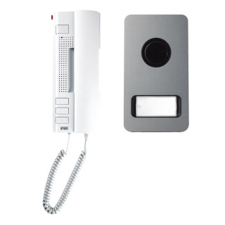 Kit Portier Audio 2 Fils, Platine Mikra Alu Saillie Et Poste Utopium