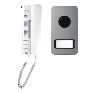Kit Portier Audio 2 Fils, Platine Mikra Alu Saillie Et Poste Utopium