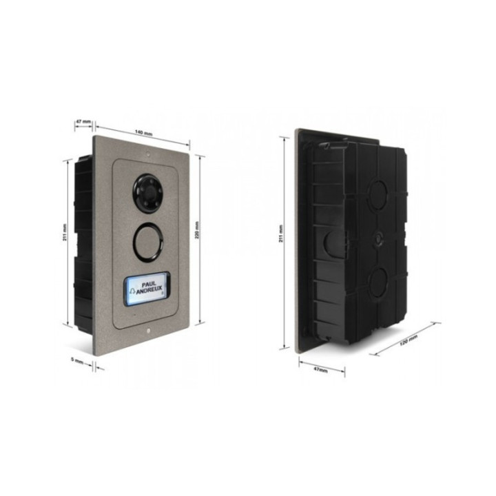 Boitier Encastrement Plaque Mikra Zamak Pour Systèmes Urmet