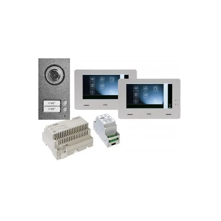 Kit Portier Video Mininote+, Platine 2Bp Et Moniteur 7 Pouces