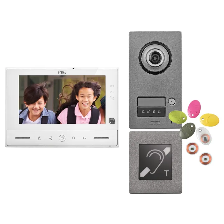 Kit Portier Video Note 2 Erp, Platine 1Bp Et Moniteur 7" + Boucle Magnétique