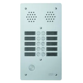 Plaque AV Alu 6Mm 2R 10Bp pour systèmes URMET