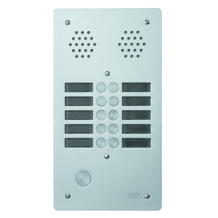 Ce produit est Plaque A.V Alu 6Mm 2R 10Bp pour systèmes URMET Ce produit est Plaque A.V Alu 6Mm 2R 10Bp pour systèmes URMET