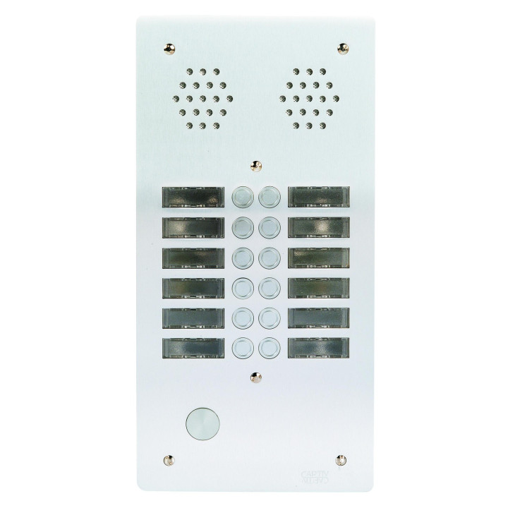 Plaque A.V Alu 6Mm 2R 12Bp Pour Systèmes Urmet