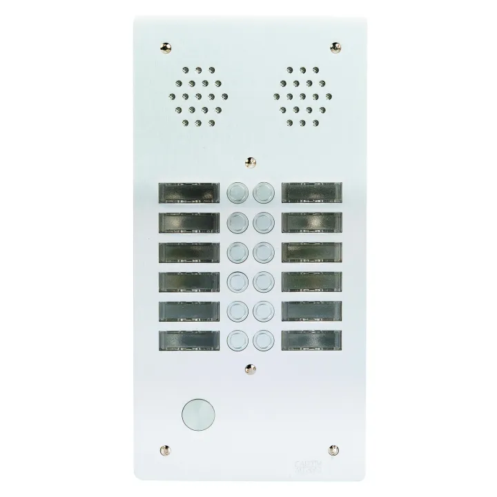 Plaque AV Alu 6Mm 2R 12Bp pour systèmes URMET
