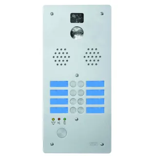Plaque Alu 8T Video Cablee pour systèmes URMET