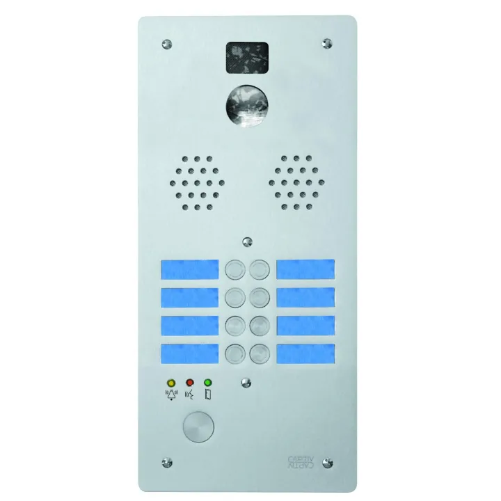 Plaque Alu 8T Video Cablee pour systèmes URMET