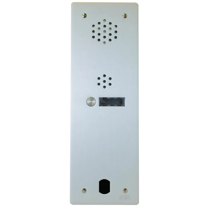 Plaque Audio Alu 1 Bp 2Voice Complete pour systèmes URMET
