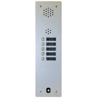 Plaque Audio Alu 5 Bp 2Voice Complete pour systèmes URMET