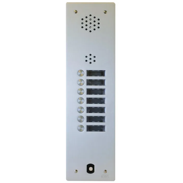 Plaque Audio Alu 7 Bp 2Voice Complete pour systèmes URMET