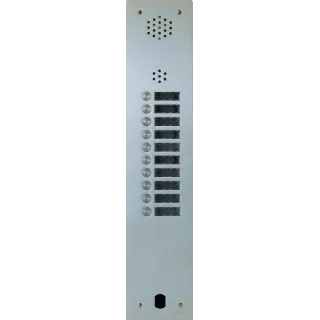Plaque Audio Alu 10 Bp 2Voice Complete pour systèmes URMET