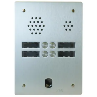 Plaque Audio Alu 2R 4Bp 2Voice Complete pour systèmes URMET