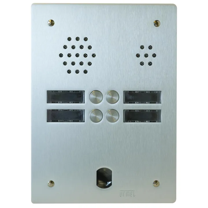 Plaque Audio Alu 2R 4Bp 2Voice Complete pour systèmes URMET