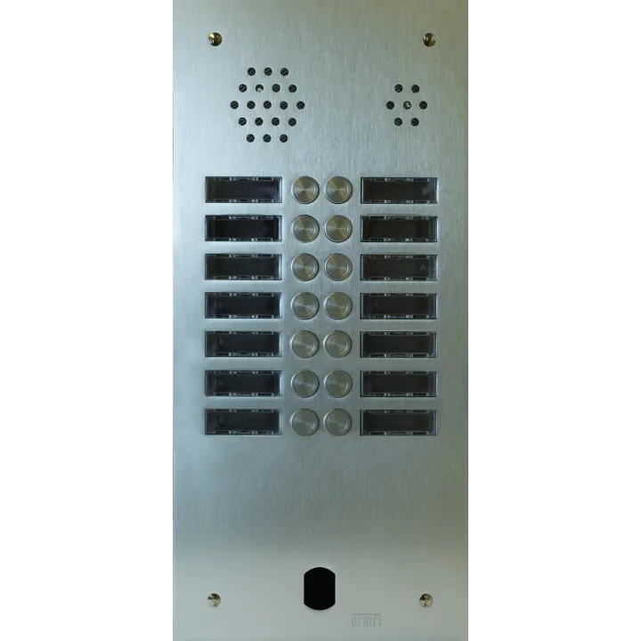 Plaque Audio Alu 2 Rangées 14Bp 2Voice Complete