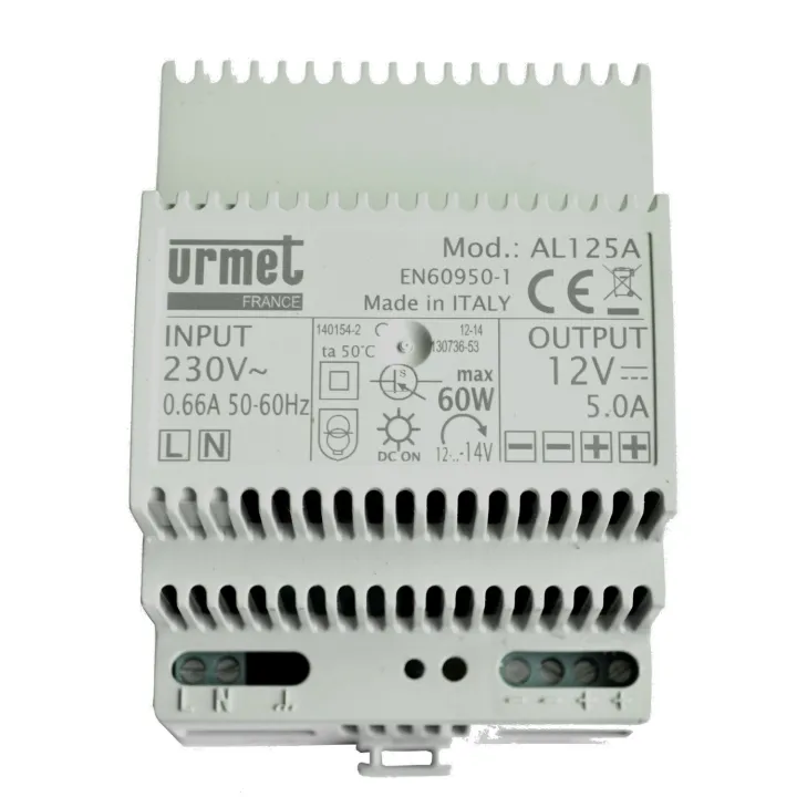 Alimentation 12V 5A, Réglable 12-14V, Din 4 Modules, Boîtier Abs