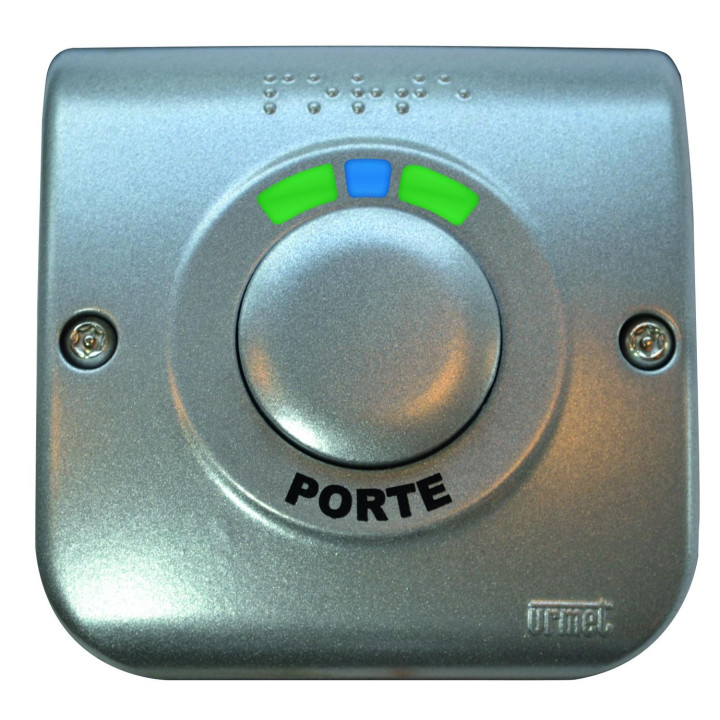 Bouton de Sortie saillie No/Nf Lumineux Et Sonore - 90X90 - Conforme Handicap