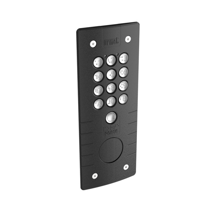 Clavier À Code Percage T25 Zamac Anthracite - 12 Touches Et Bouton Porte