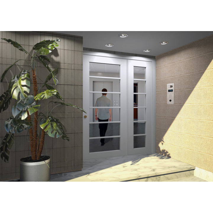 Platine Vidéo À Défilement 2Voice 2 Lignes Perçage T25 - Inox