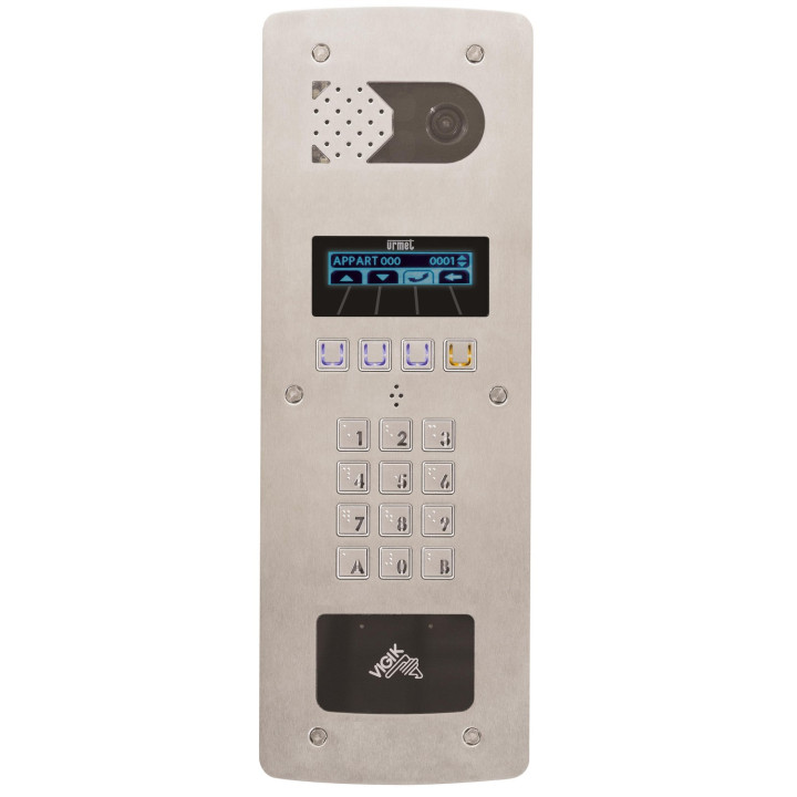 Platine Vidéo À Défilement 2Voice 2 Lignes Lecteur Plat - Inox