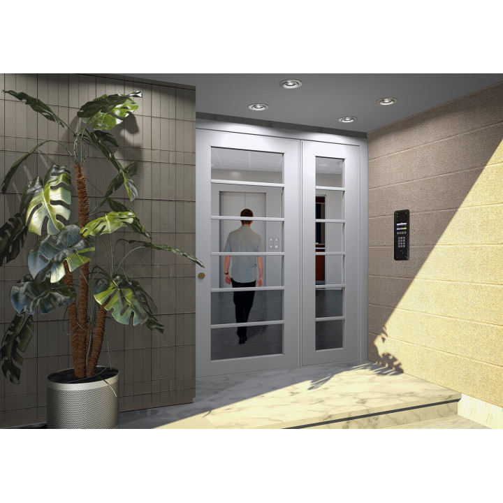 Platine Vidéo À Défilement 2Voice Graphique Perçage T25 - Zamac Noir