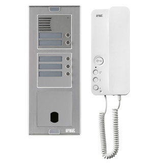 Kit Platine Poste Audio P/ Sinthesi Alu, 5 Boutons, 3 Modules, 2Voice Programmé