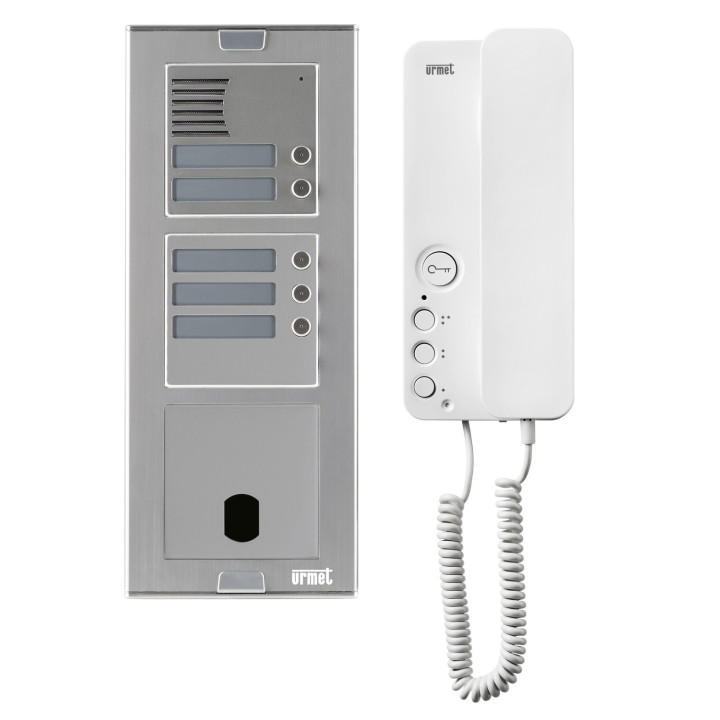 Kit Platine Poste Audio P/ Sinthesi Alu, 5 Boutons, 3 Modules, 2Voice Programmé