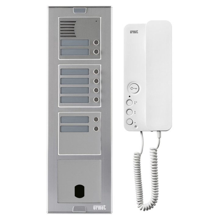 Kit Platine Poste Audio p/ sinthesi Alu, 8 Boutons, 4 Modules, 2Voice programmé