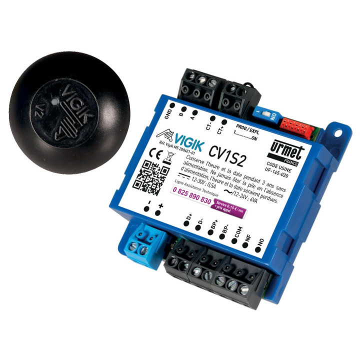 Contrôle d'accès 1 porte KCV1S2 L/E, gestion via VisiosoftWeb.