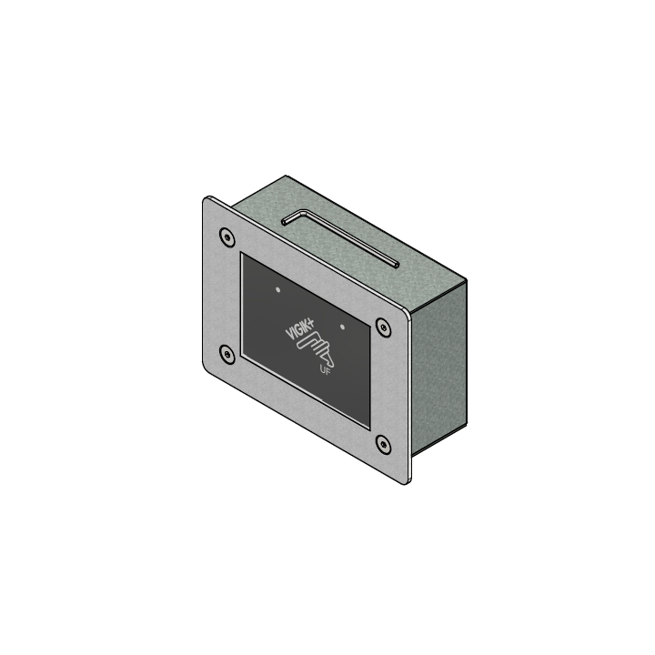 Lecteur encastré antivandale Vigik+ pour résidents et prestataires.