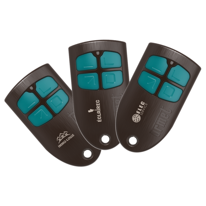 Télécommande bi-techno 868 MHz/Mifare, IP54, rolling code sécurisé.