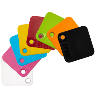 Badge DESFire EV3 rouge, sécurisé, étanche IP68 et antichoc IK10.