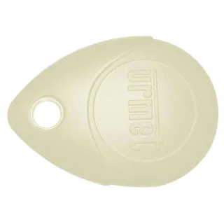 Badge Mifare 13.56 Mhz Blanche, Ip68, Antichoc Ik8, Avec Œillet Métallique