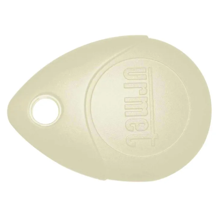 Badge Mifare 13.56 Mhz Blanche, Ip68, Antichoc Ik8, Avec Œillet Métallique