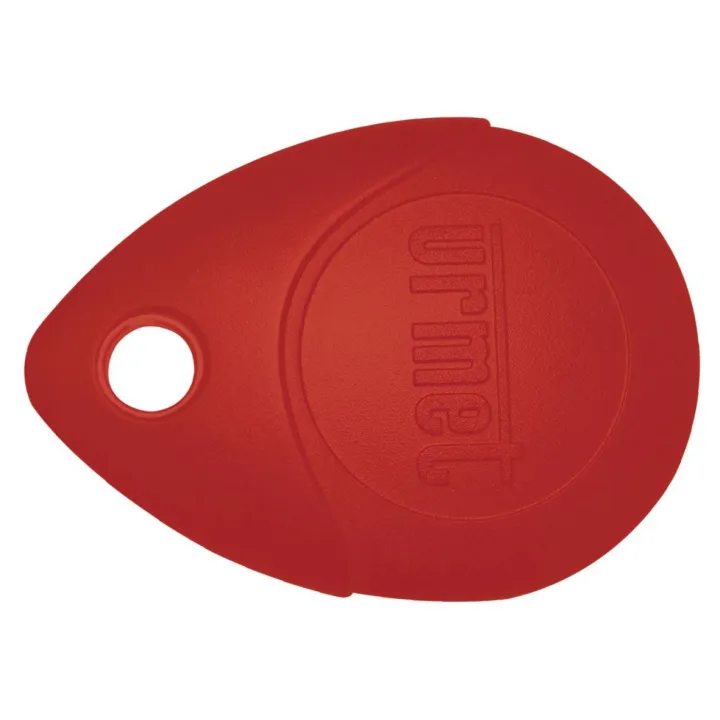 Badge Mifare 13.56 Mhz Rouge, Ip68, Antichoc Ik8, Avec Œillet Métallique